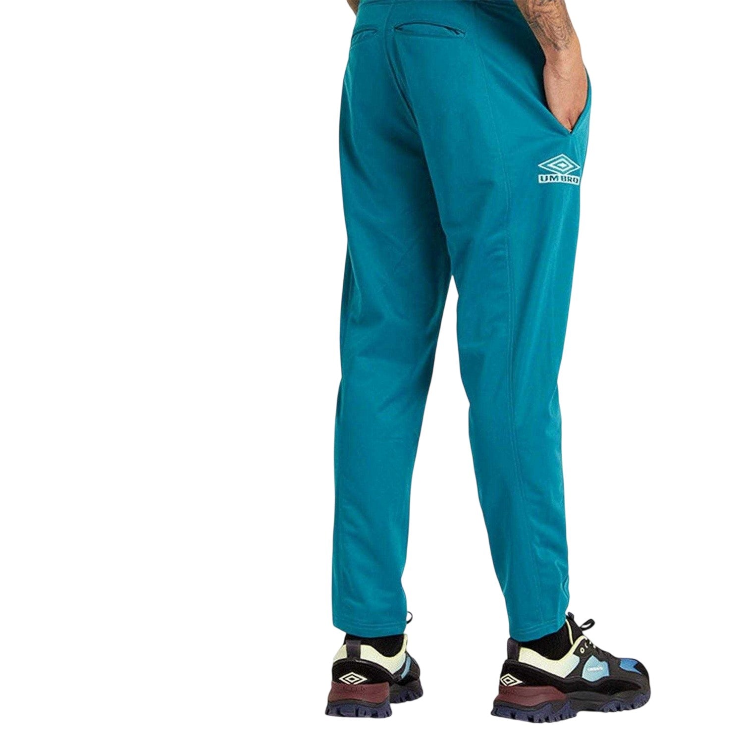 Blue-White - Back - Umbro Mens Darted Tracksuit Bottoms