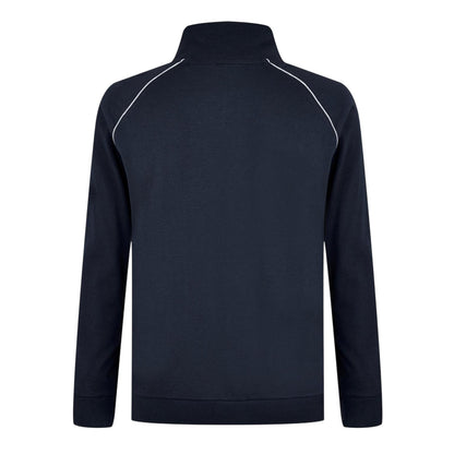 Dark Blue - Back - Boss Mens Cotton Casual Track Top