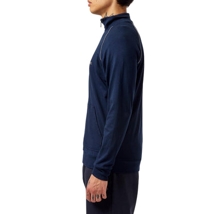 Dark Blue - Side - Boss Mens Cotton Casual Track Top