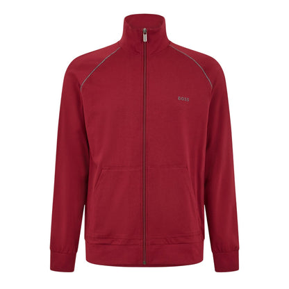 Dark Red - Front - Boss Mens Cotton Casual Track Top