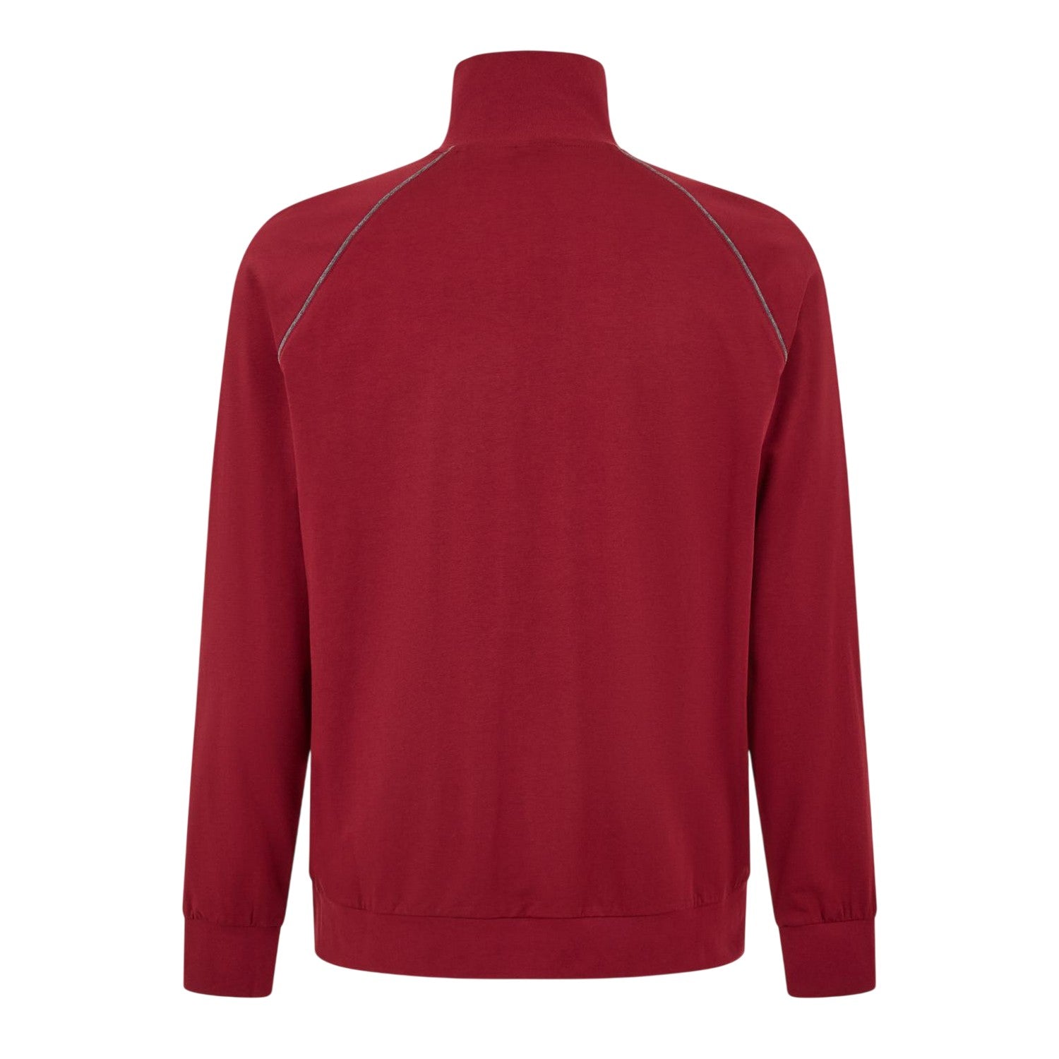 Dark Red - Back - Boss Mens Cotton Casual Track Top