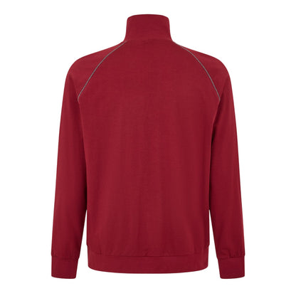 Dark Red - Back - Boss Mens Cotton Casual Track Top