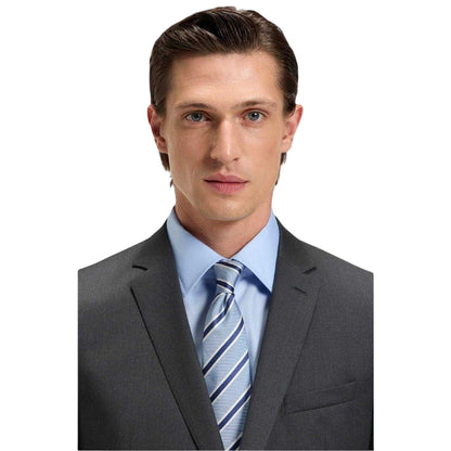 Dark Grey - Side - Boss Mens Notch Neck Regular Suit Jacket