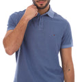 Blue - Side - Tommy Hilfiger Mens Garment Dyed Regular Polo Shirt