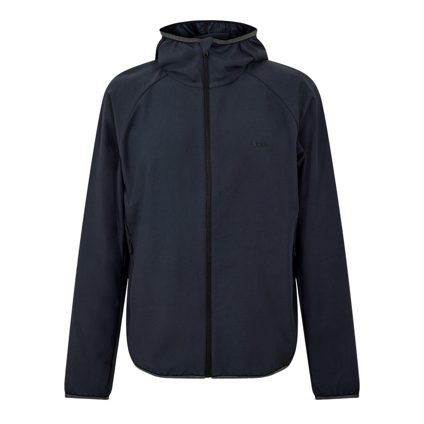 Dark Blue - Front - Boss Mens Regular Raglan Windbreaker