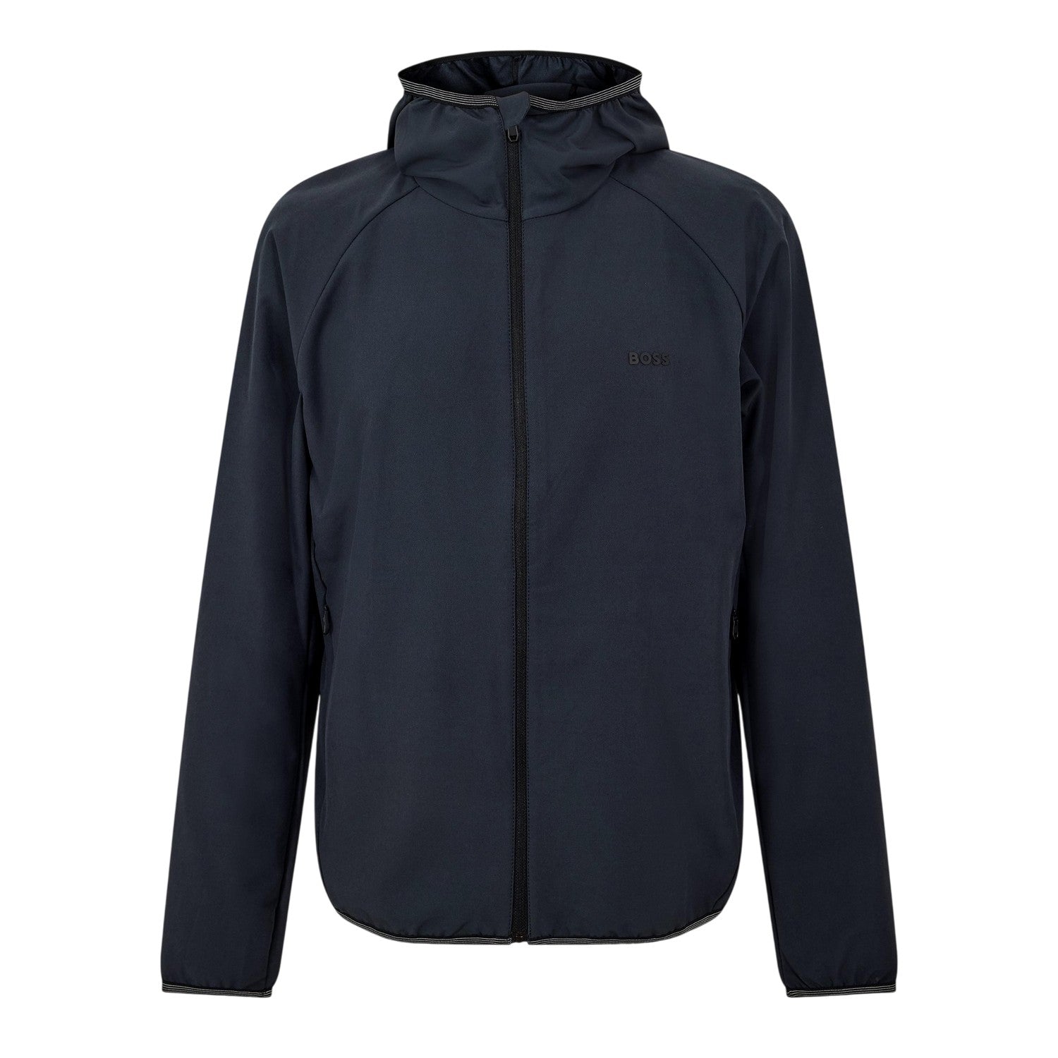 Dark Blue - Front - Boss Mens Regular Raglan Windbreaker