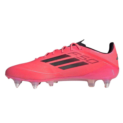 Pink-Black - Side - Adidas Mens F50 Elite Textile Cleated Soft Ground Football Boots