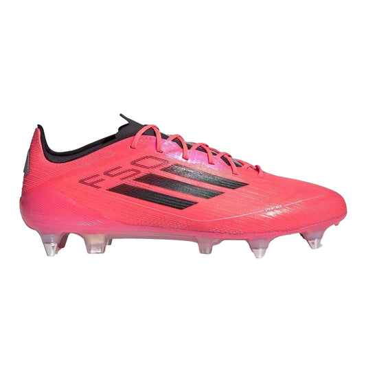 Pink-Black - Front - Adidas Mens F50 Elite Textile Cleated Soft Ground Football Boots