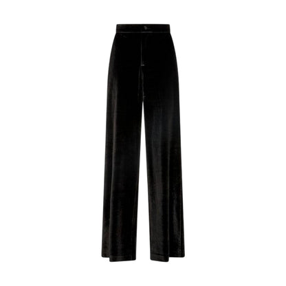 Black - Front - Lily And Lionel Womens-Ladies Valerie Velvet Wide Leg Trousers