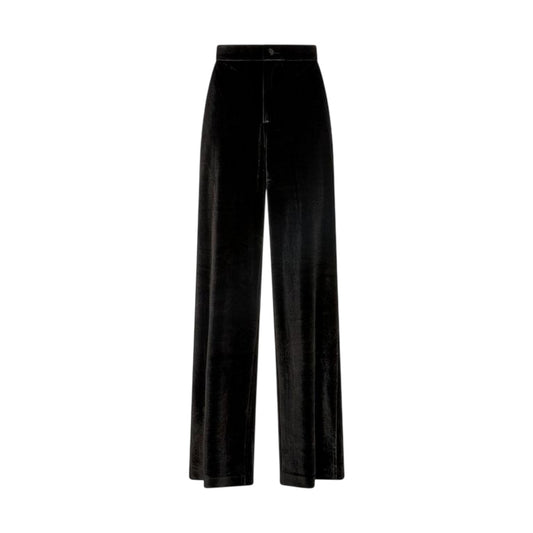 Black - Front - Lily And Lionel Womens-Ladies Valerie Velvet Wide Leg Trousers