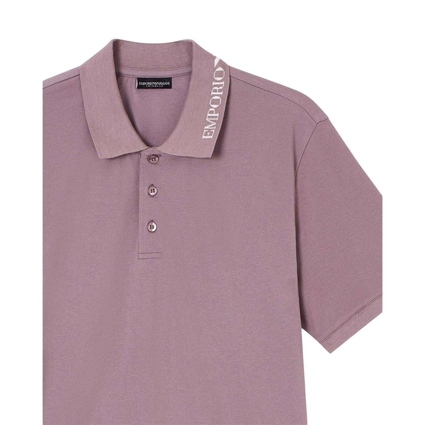 Old Rose - Side - Emporio Armani EA7 Mens Short-Sleeved Polo Shirt