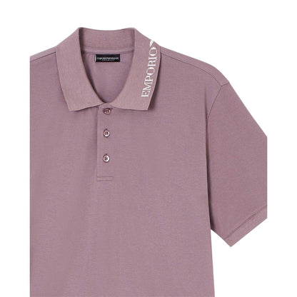 Old Rose - Side - Emporio Armani EA7 Mens Short-Sleeved Polo Shirt