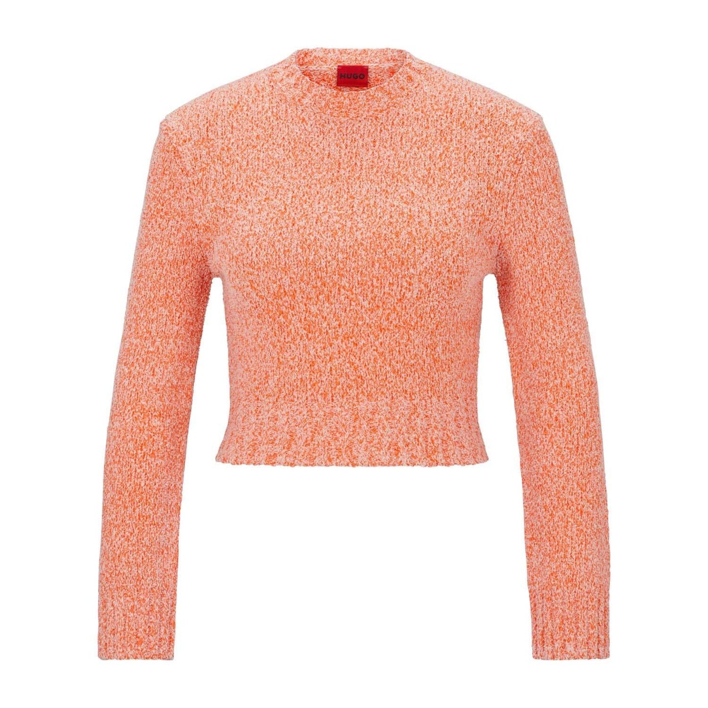 Orange - Lifestyle - Hugo Womens-Ladies Solarina Crop Sweatshirt