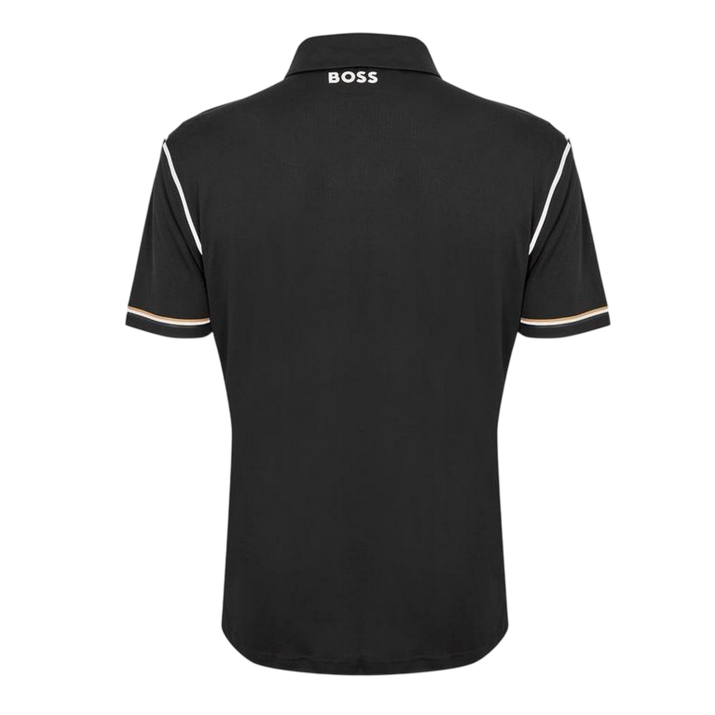 Black - Back - Boss Mens Paddytech Goc Collared Polo Shirt