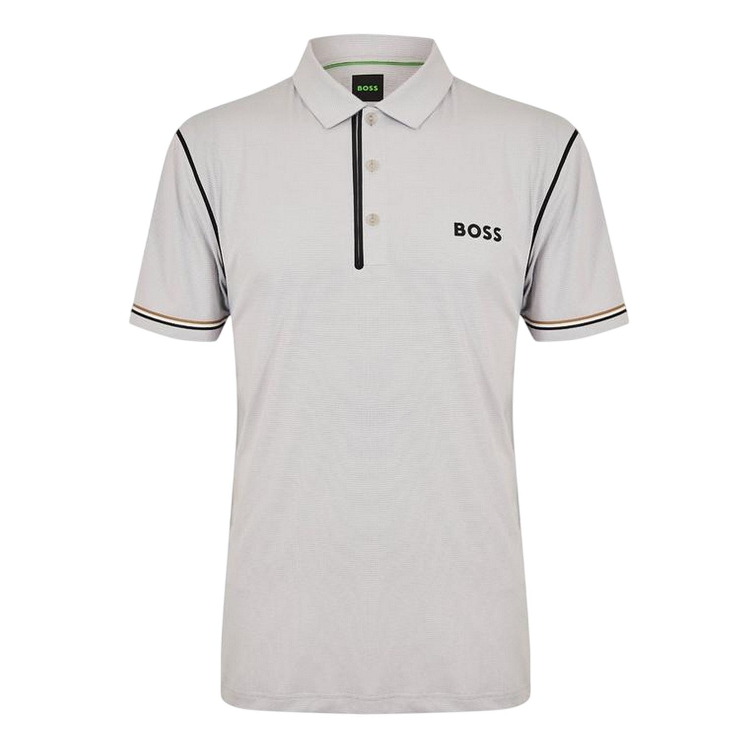 Light Grey-Pastel Grey - Front - Boss Mens Paddytech Goc Collared Polo Shirt
