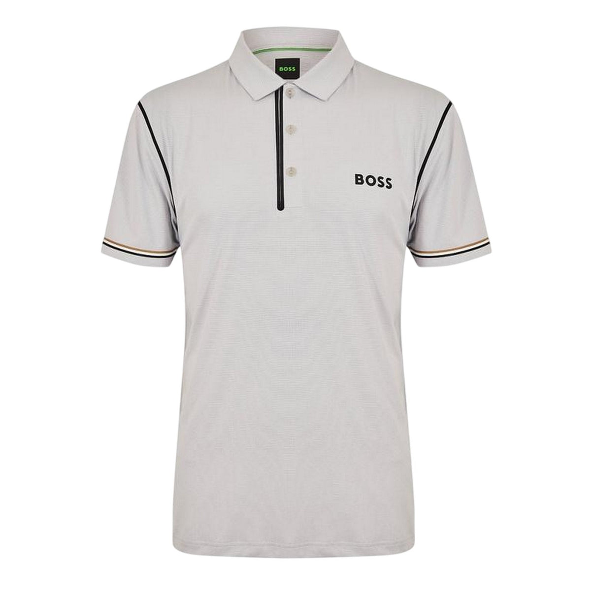 Light Grey-Pastel Grey - Front - Boss Mens Paddytech Goc Collared Polo Shirt