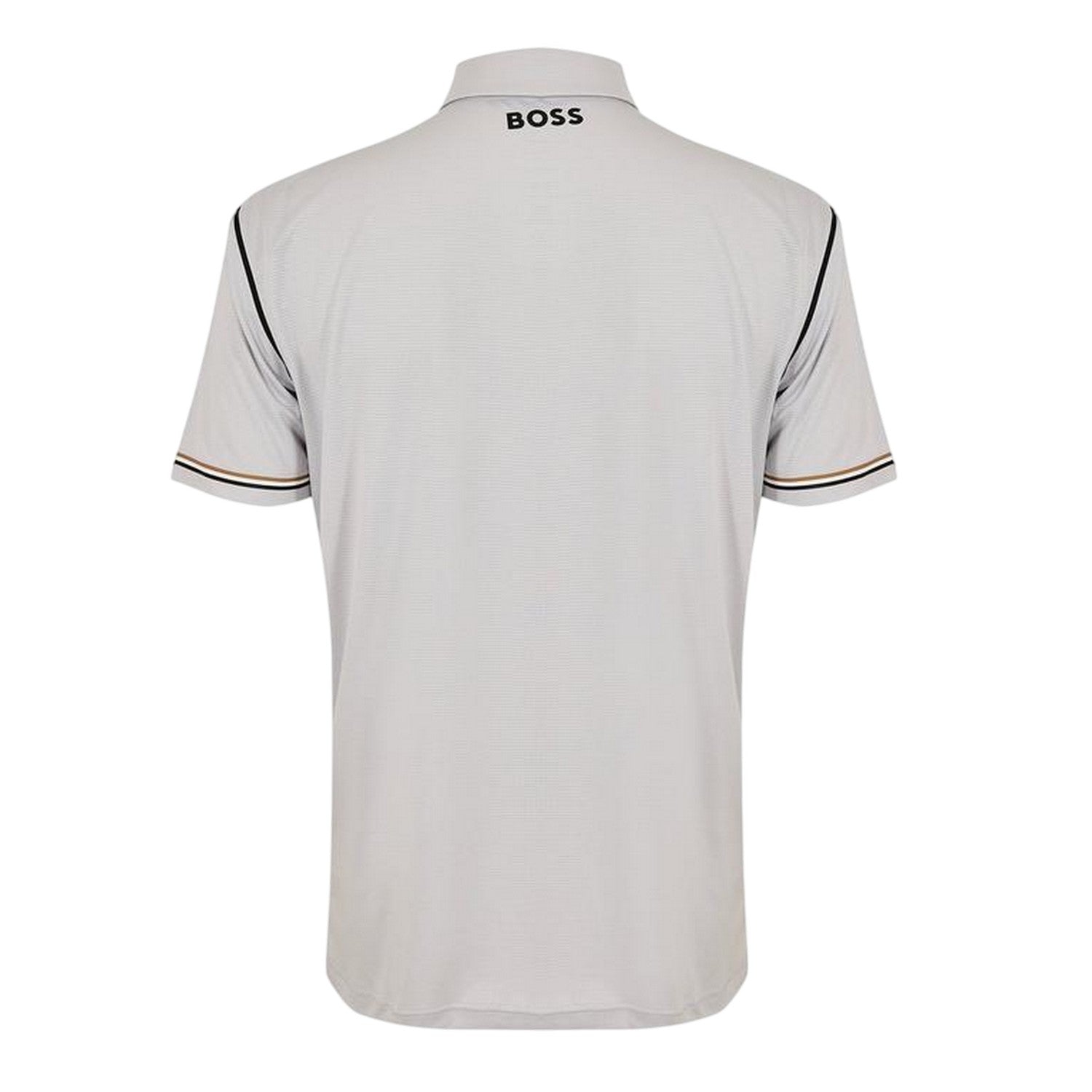 Light Grey-Pastel Grey - Back - Boss Mens Paddytech Goc Collared Polo Shirt