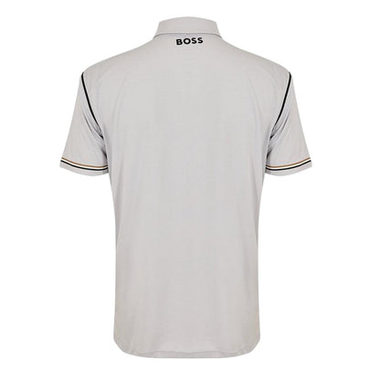 Light Grey-Pastel Grey - Back - Boss Mens Paddytech Goc Collared Polo Shirt