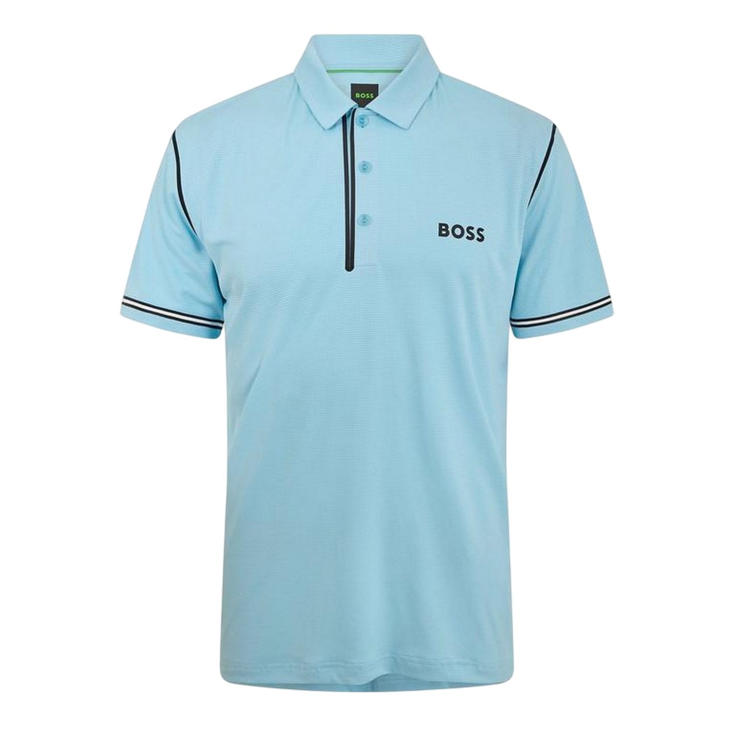 Pastel Blue - Front - Boss Mens Paddytech Goc Collared Polo Shirt