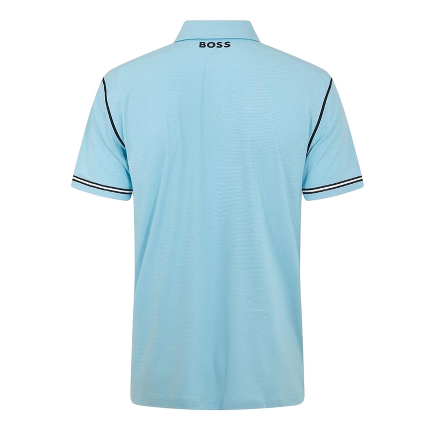 Pastel Blue - Back - Boss Mens Paddytech Goc Collared Polo Shirt