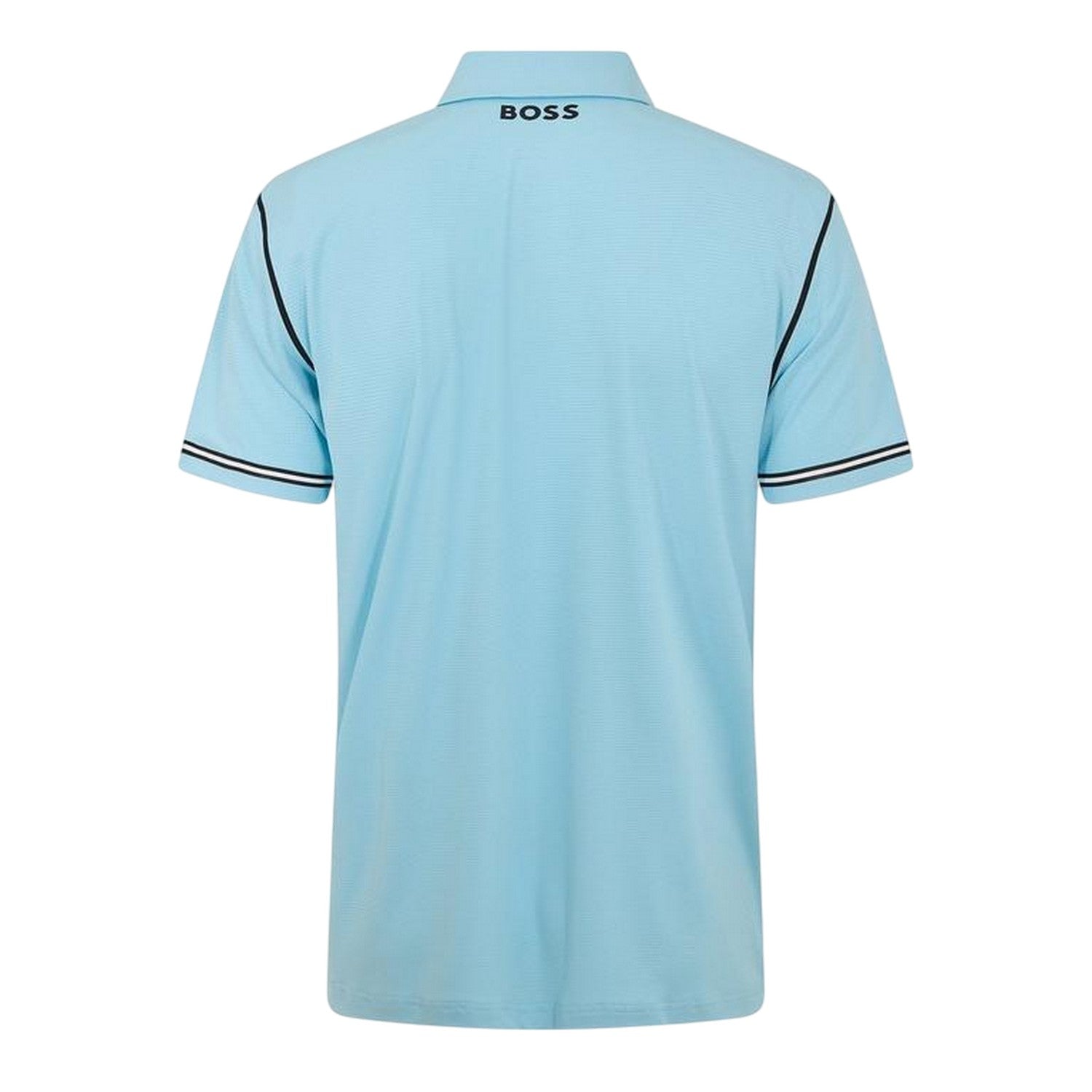 Pastel Blue - Back - Boss Mens Paddytech Goc Collared Polo Shirt