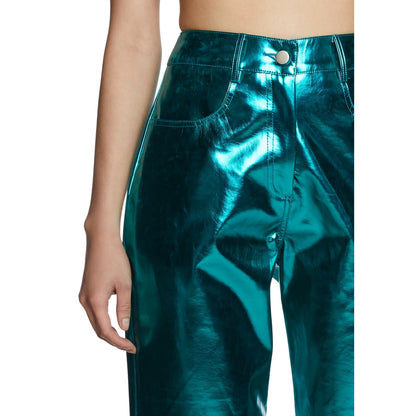 Blue Metallic - Side - AmyLynn Womens-Ladies Lupe Metallic Trousers