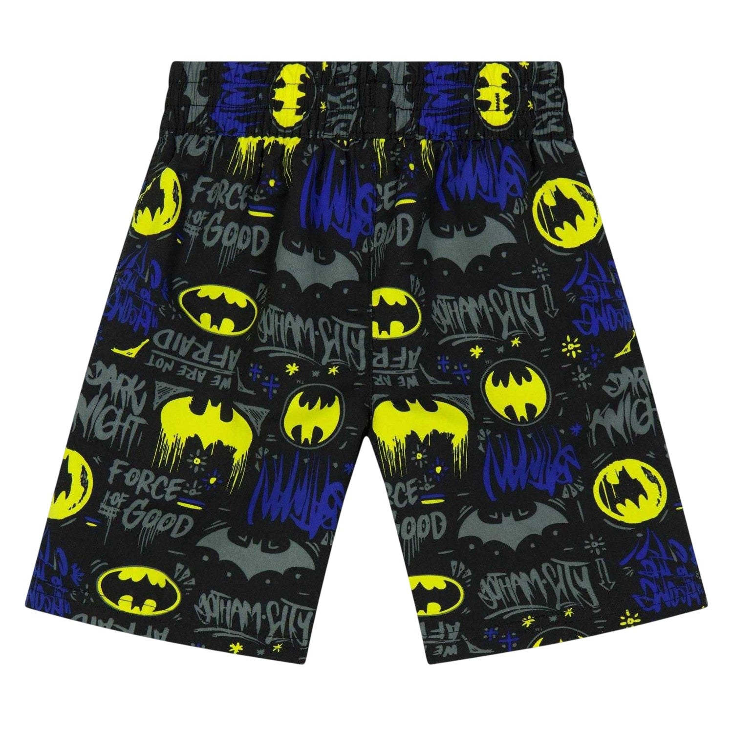 Blue - Back - Batman: The Dark Knight Boys Logo Swim Shorts
