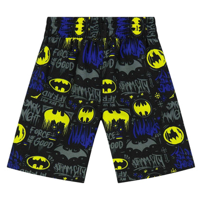 Blue - Back - Batman: The Dark Knight Boys Logo Swim Shorts