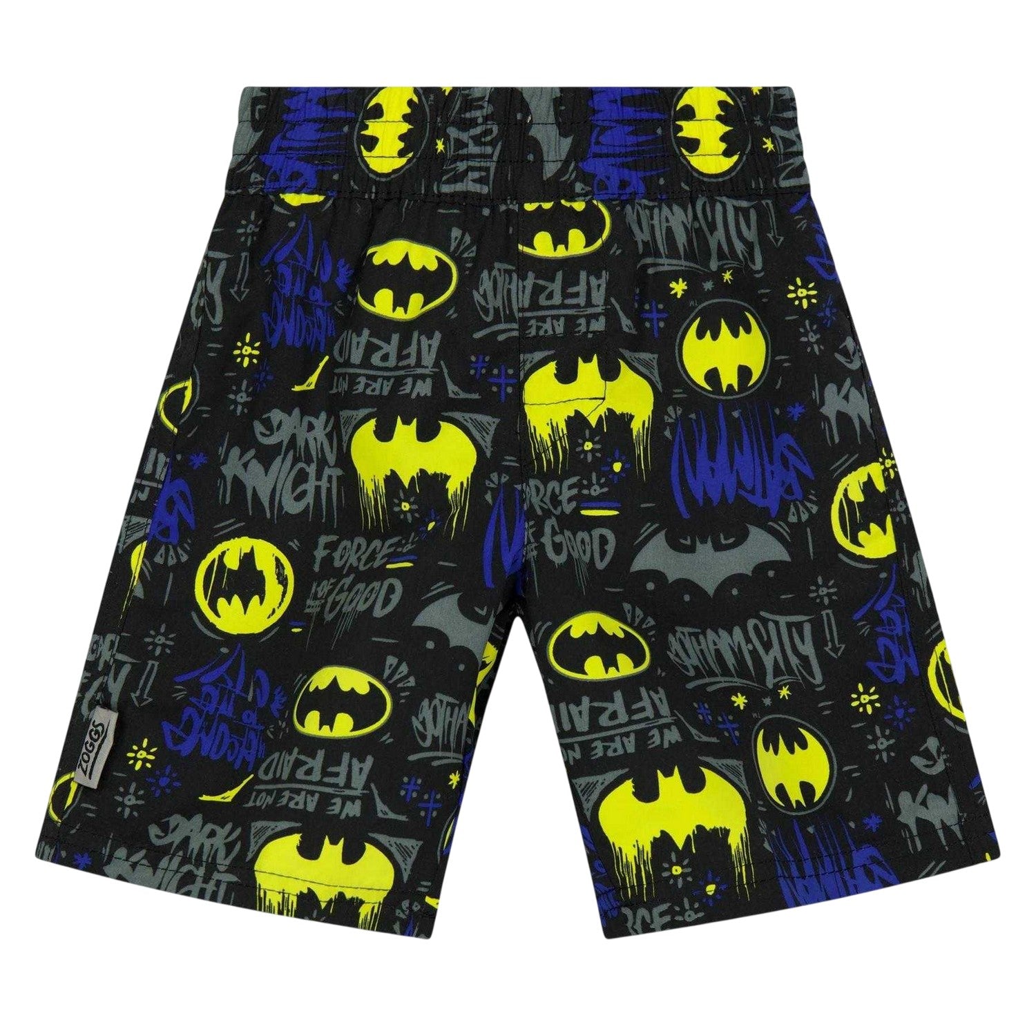 Blue - Front - Batman: The Dark Knight Boys Logo Swim Shorts
