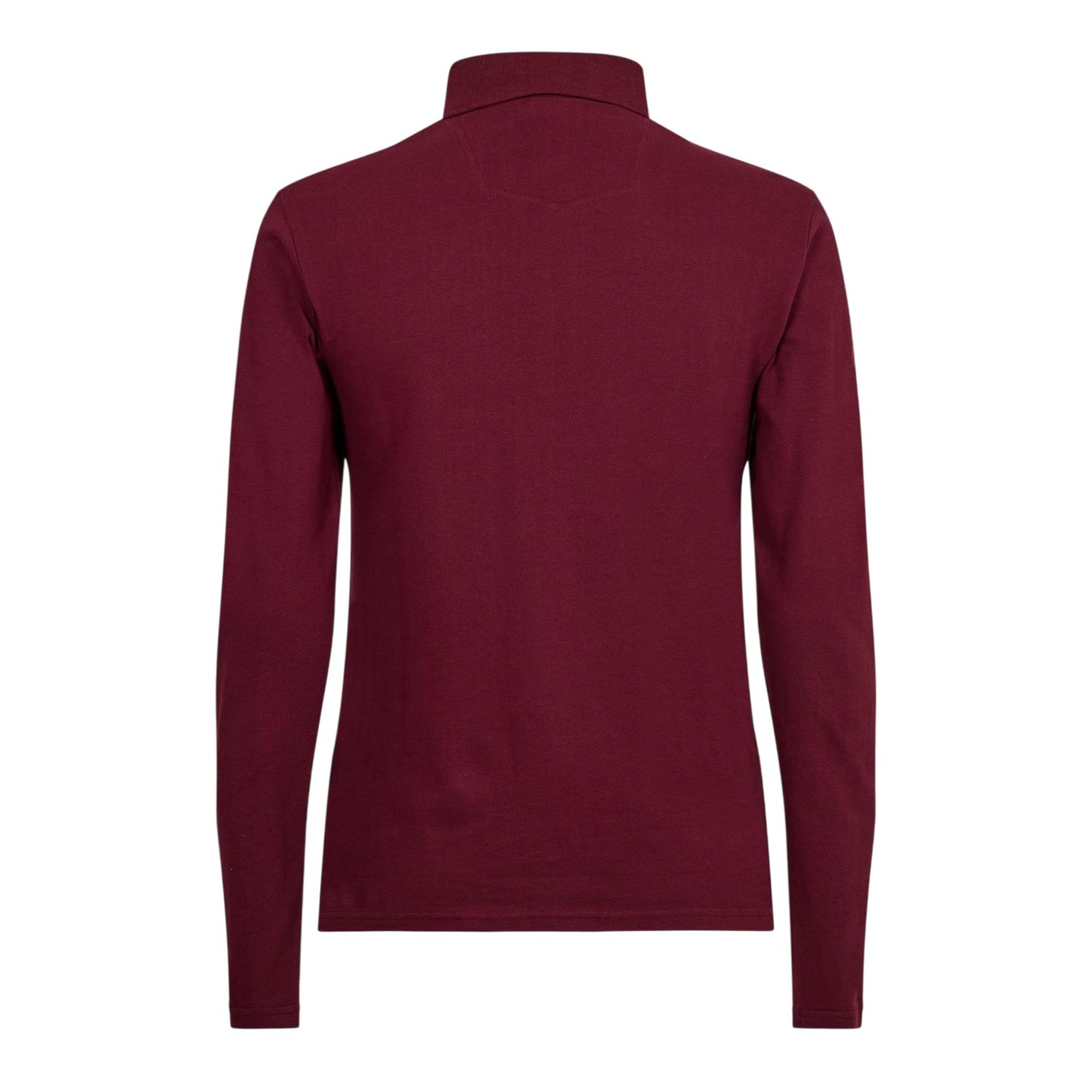 Burgundy - Back - Peter Werth Mens Noaks Long-Sleeved Polo Shirt