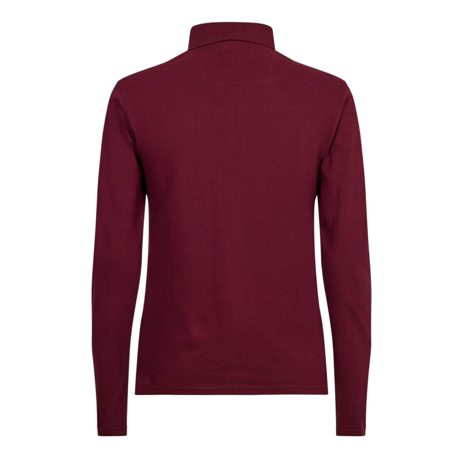 Burgundy - Back - Peter Werth Mens Noaks Long-Sleeved Polo Shirt
