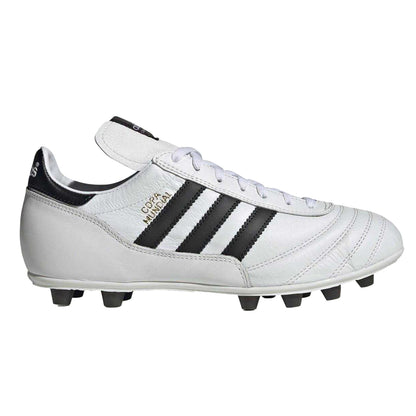 White-Black - Front - Adidas Mens Copa Mundial Leather Folded Tongue Firm Ground Football Boots