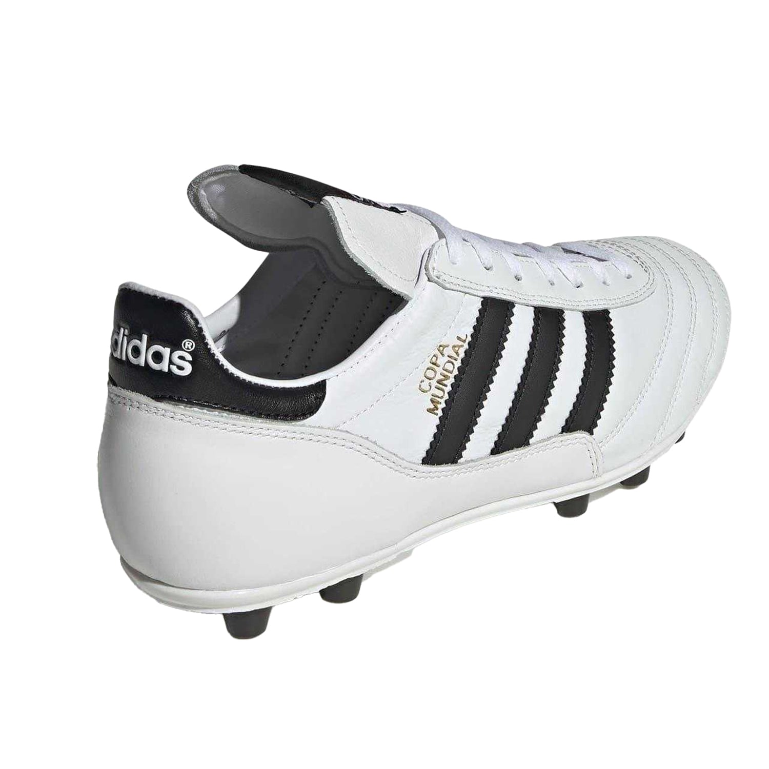 White-Black - Back - Adidas Mens Copa Mundial Leather Folded Tongue Firm Ground Football Boots