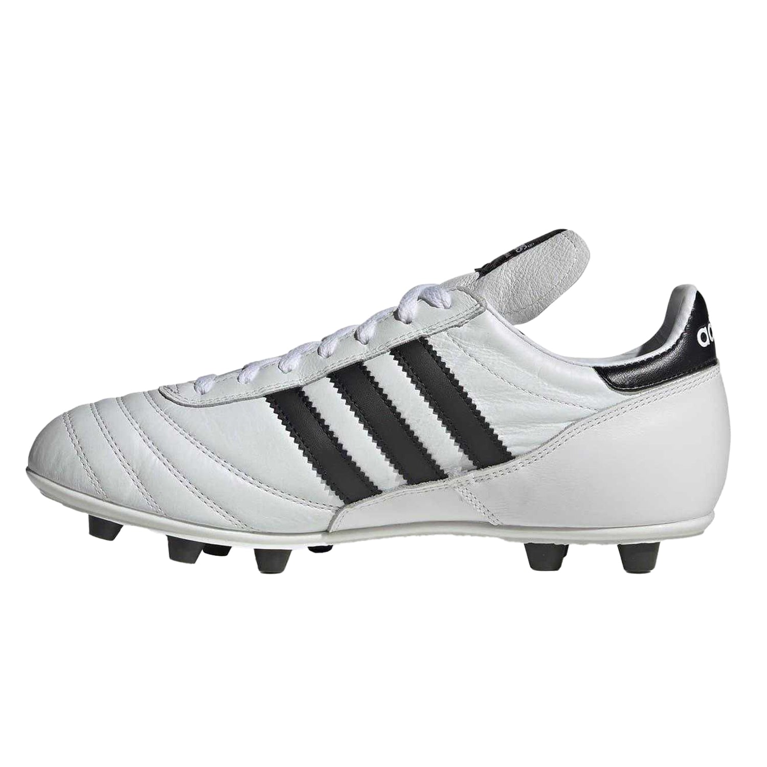 White-Black - Side - Adidas Mens Copa Mundial Leather Folded Tongue Firm Ground Football Boots