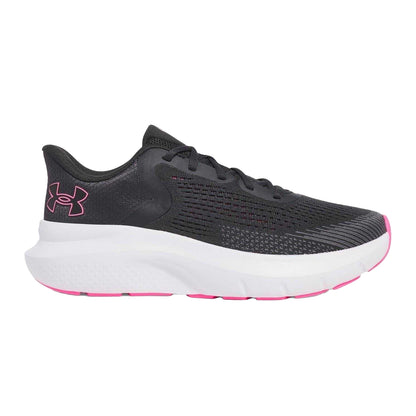 Grey-Pink - Front - Under Armour Womens-Ladies Low Cut Trainers