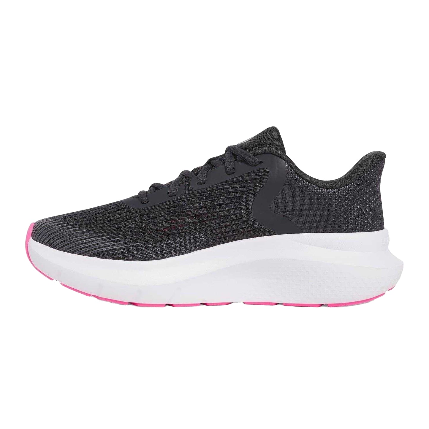 Grey-Pink - Back - Under Armour Womens-Ladies Low Cut Trainers