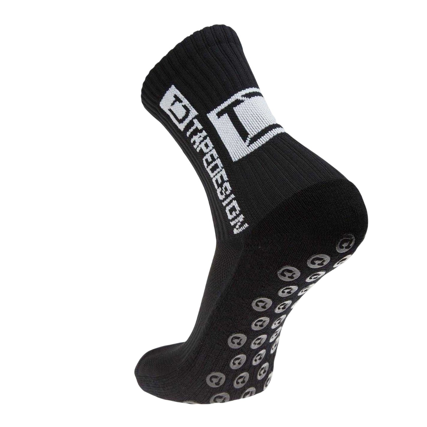 Black - Back - Classic Unisex Adult Classic Grip Ankle Socks