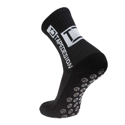 Black - Back - Classic Unisex Adult Classic Grip Ankle Socks