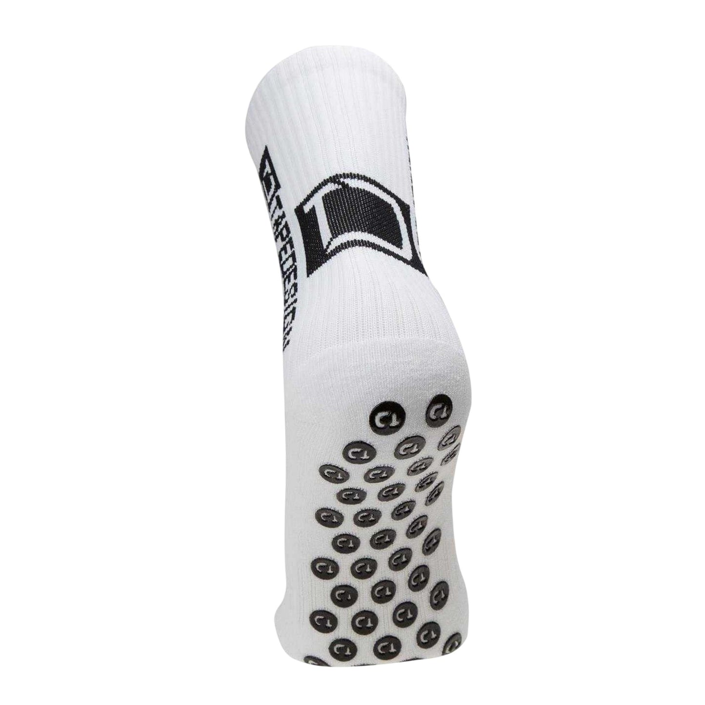 White - Back - Classic Unisex Adult Classic Grip Ankle Socks
