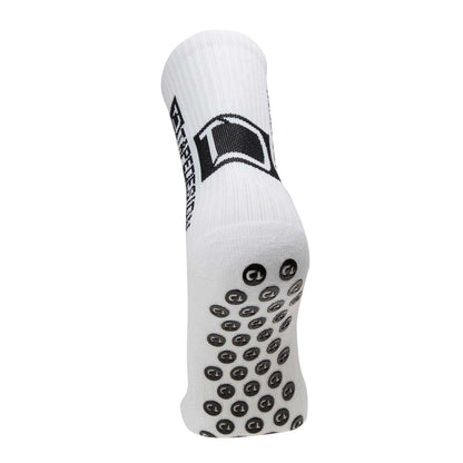White - Back - Classic Unisex Adult Classic Grip Ankle Socks