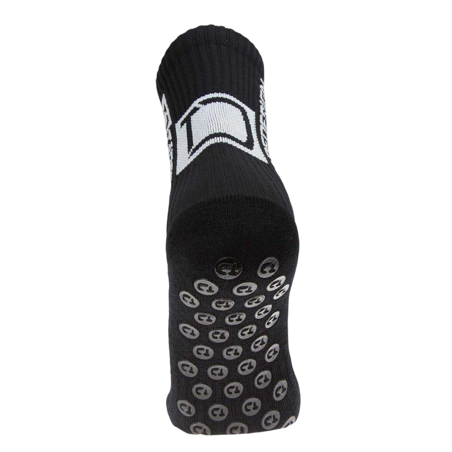 Black - Side - Classic Unisex Adult Classic Grip Ankle Socks