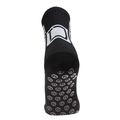 Black - Side - Classic Unisex Adult Classic Grip Ankle Socks