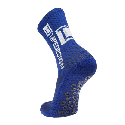 Navy - Side - Classic Unisex Adult Classic Grip Ankle Socks