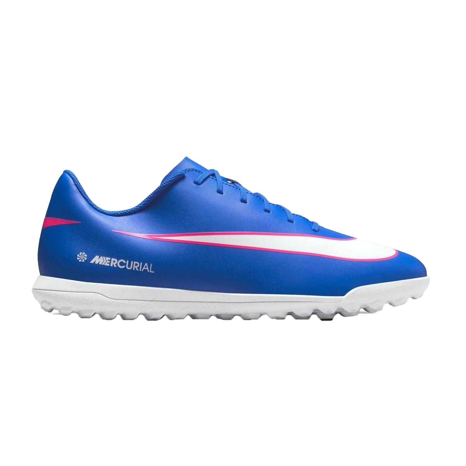 Blue-White-Pink - Front - Nike Mens Mercurial Vapor 16 Leather Football Boots