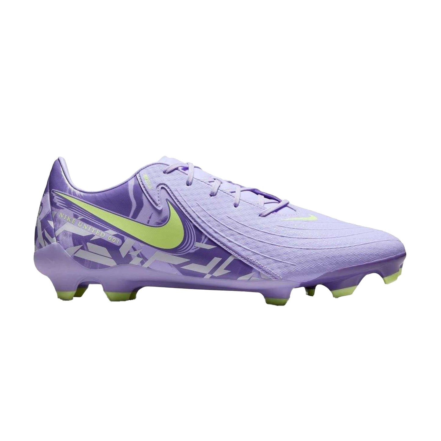 Purple-Volt - Front - Nike Mens Phantom GX II Academy Firm Ground Football Boots