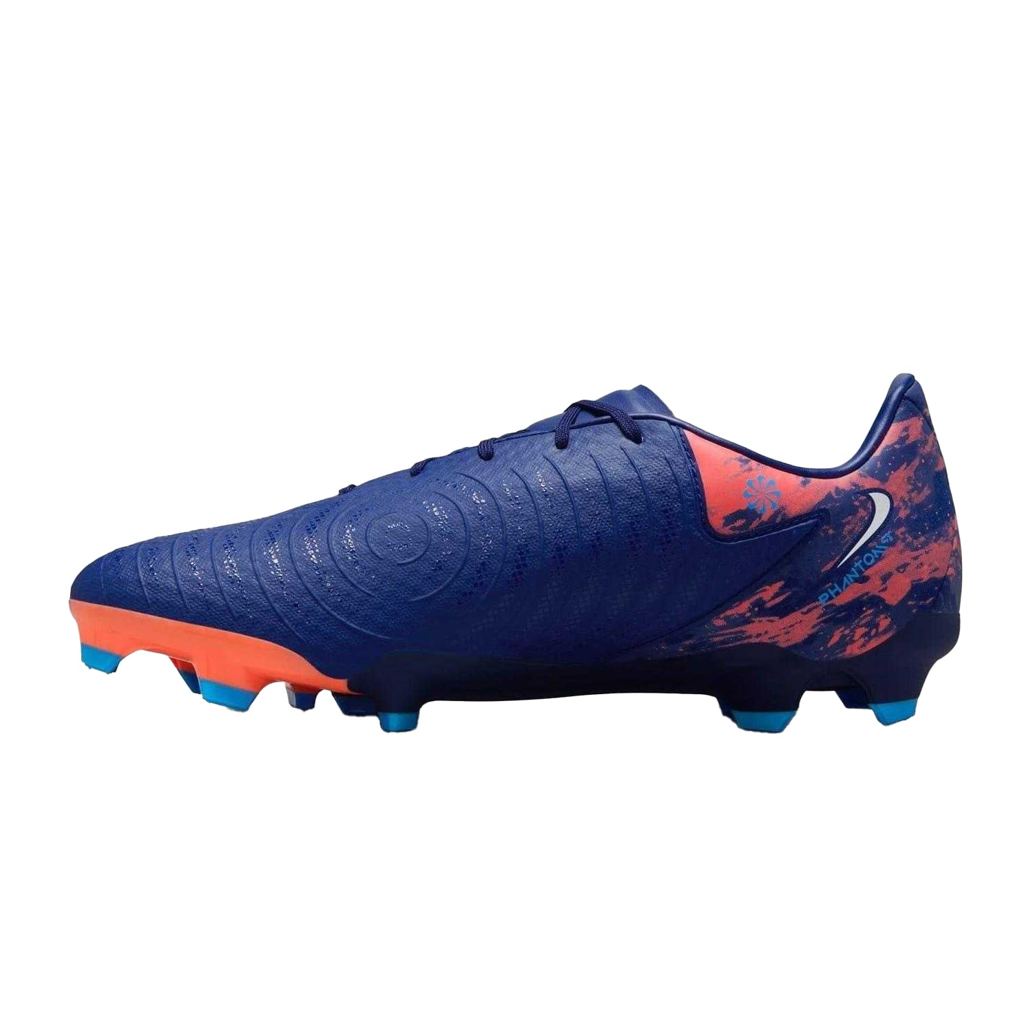 Blue-Chrome - Side - Nike Mens Phantom GX II Academy Firm Ground Football Boots