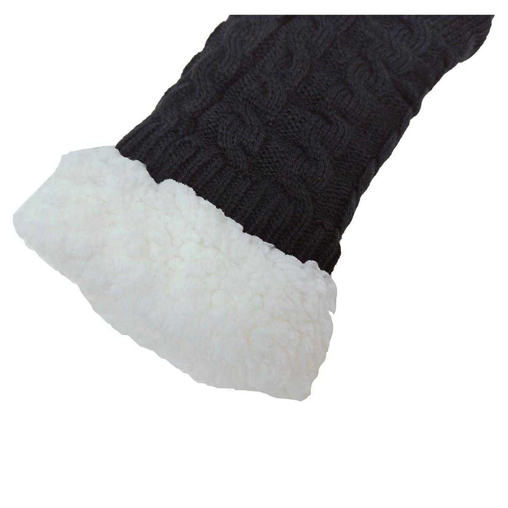 Black - Lifestyle - Miso Unisex Adult Acrylic Slipper Socks