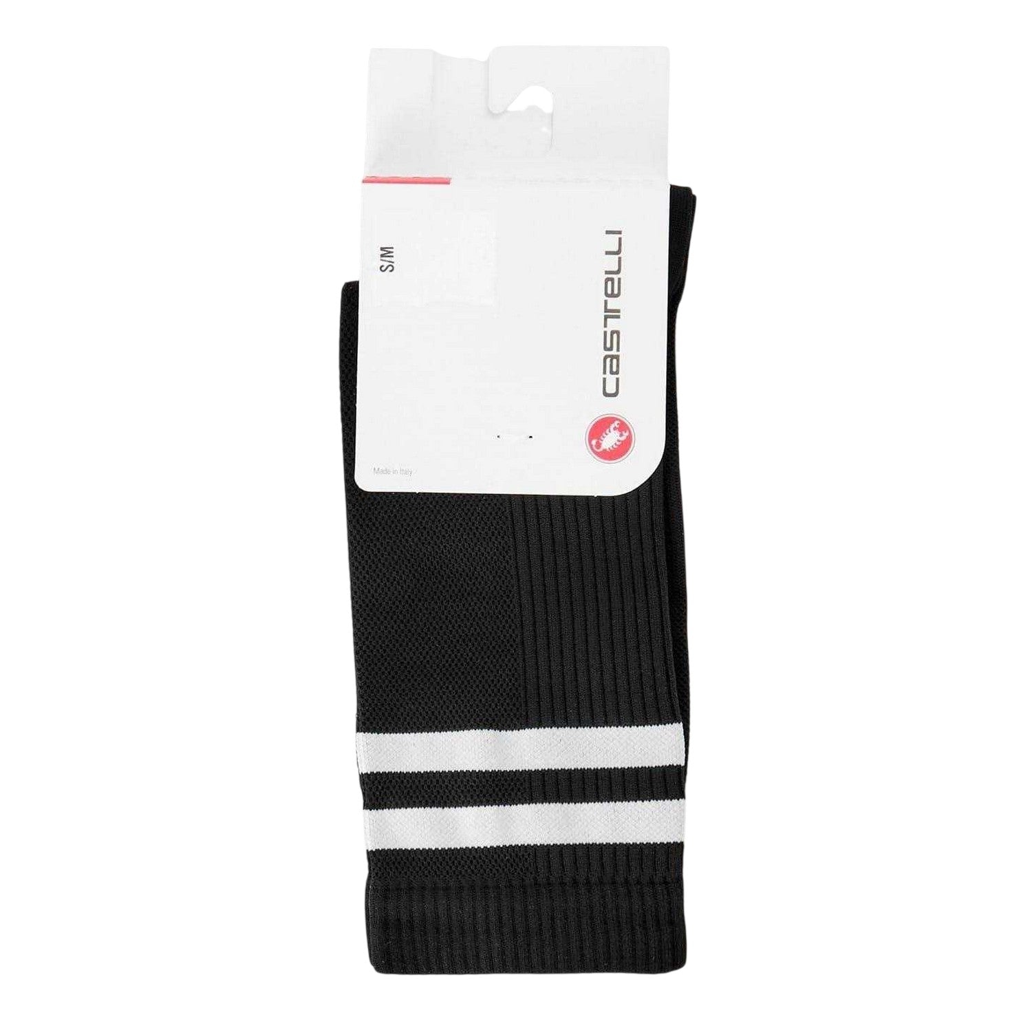 Black-White - Back - Castelli Unisex Adult Twin Stripe Technical Socks