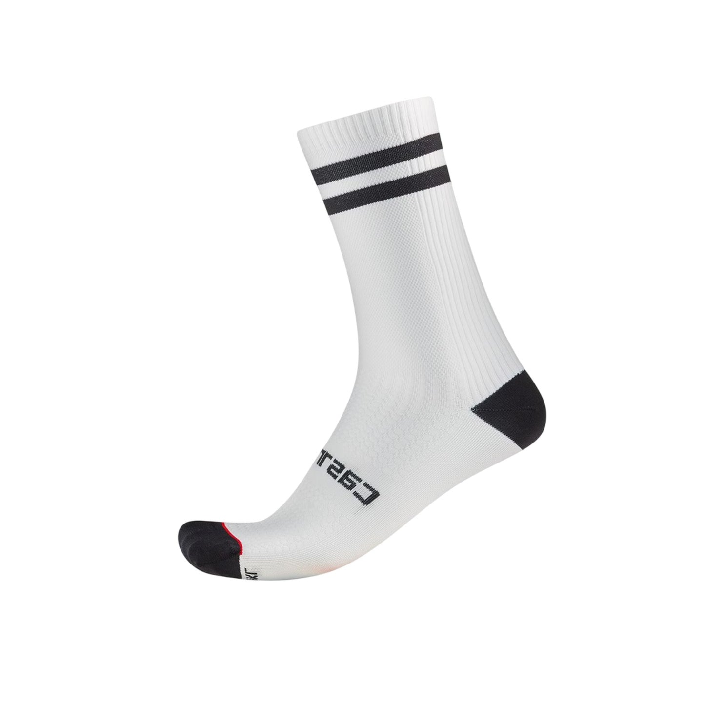 White-Black - Back - Castelli Unisex Adult Twin Stripe Technical Socks