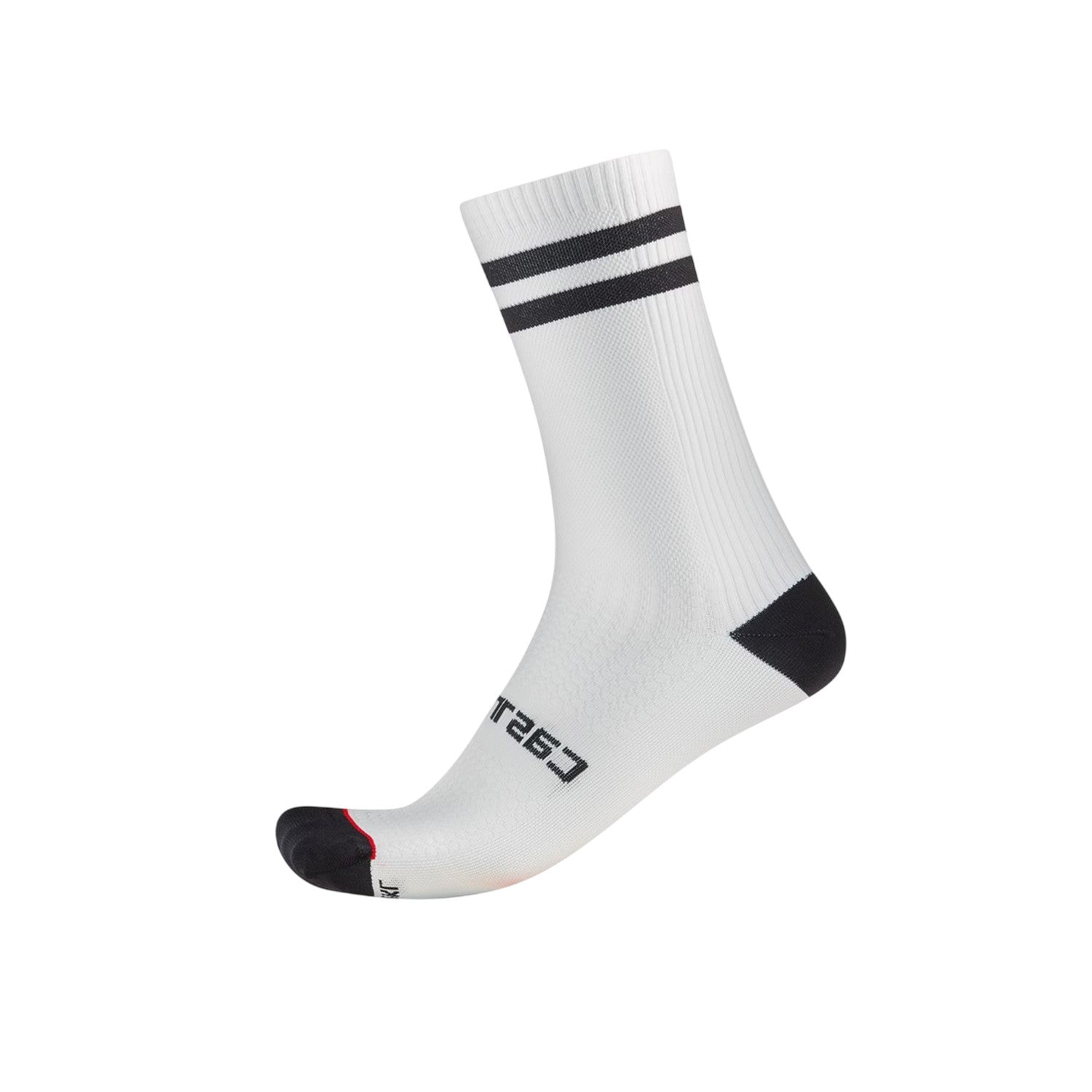 White-Black - Back - Castelli Unisex Adult Twin Stripe Technical Socks